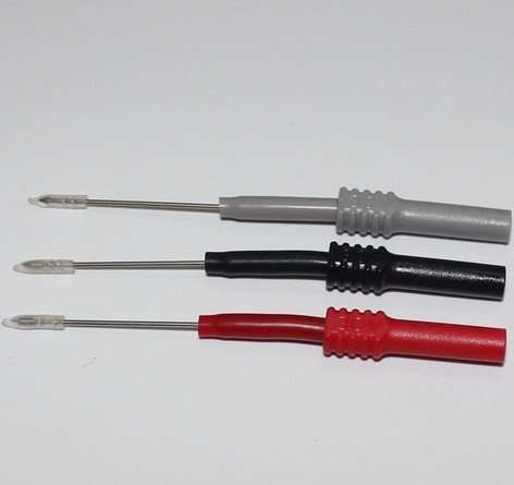TestHelper TP162-BRG Flexible Silicon Back Test Probe Tip Needle 4mm Banana Socket Red Black Gray 2