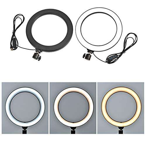 QFFL LED Ring Light Dimmable LED Ring Light Tungsten Carbide Material with Tripod and 1 Phone Holder Ring Lights for Makeup Photography Video Conferencing (Size : 68-210cm) 6
