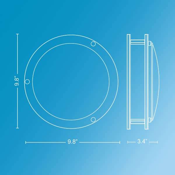 Philips LED Flush Mount Double Ring Ceiling Light 1-Pack Daylight (3000K) 1200 Lumen (16W = 75W) Dimmable Brushed Nickle No Bulbs Required 4