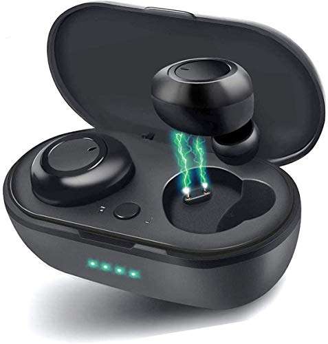 Wireless Earbuds Bluetooth in Ear Light-Weight Headphones Built-in Mic, IP7 Waterproof, Immersive Premium Sound Long Distance Connection Headset Speaker with Charging Case, for Sport and Running 1