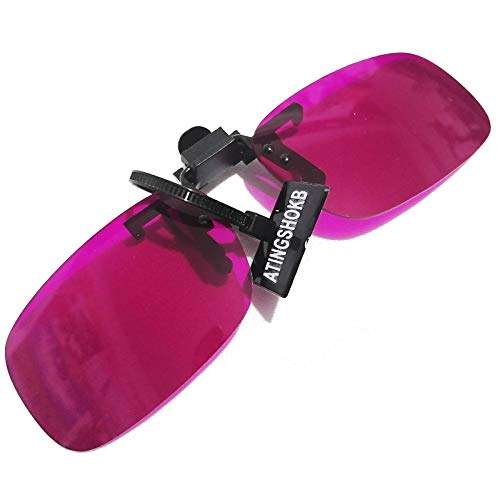 ATINGSHOKB Red Green Color Blind Glasses Chip Purple Lenses for Man Outdoor Indoor 1