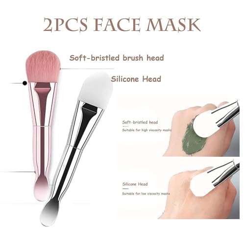 NEVSETPO Deluxe Luxury Makeup Brushes Gift Set Professional Premium Super Soft Make up Brush for Kabuki Foundation Concealer Powder with Travel Makeup Organizer Carry Pouch(Purple) 5