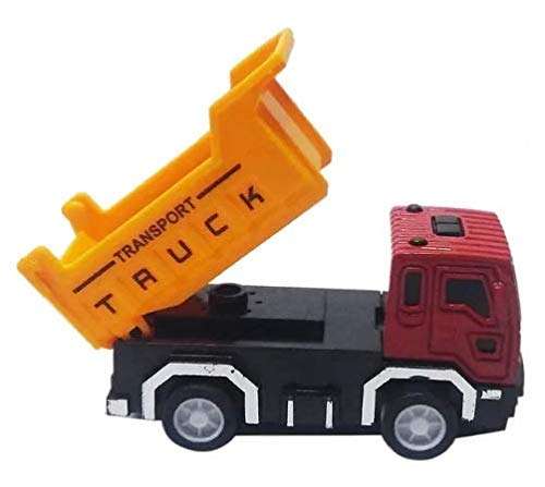 Funrally Die Cast Metal Construction Trucks Set with Light and Music - Pull Back Function Toy for Kids 3
