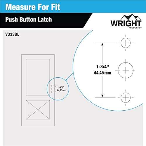 Wright Products V333BL Tie Down Push Button Door Latch for Screen and Storm Doors, Black 5