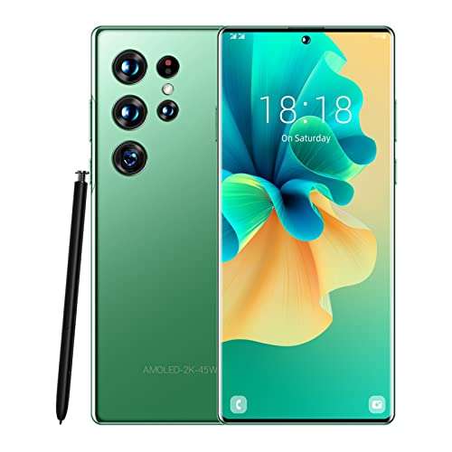 GUOFENG 7.3 inch Unlocked Smartphone Dual Cards RAM 8GB ROM 512GB Unlocked Cell Phones with 7300mAh Battery Support WiFi Face Recognition (Color : Green) 1