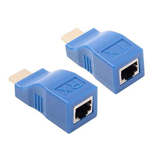 HDMI Extender, H-COME Up to 100ft HDMI Ethernet Network Extender Adapter Over RJ45 Cat5-e Cat6 Cable (Transmitter + Receiver, 1 Port RJ45) 3