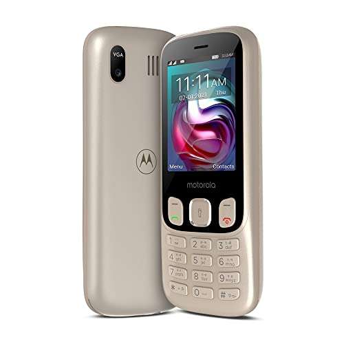Motorola a70 keypad Mobile Dual Sim with Expandable Memory Upto 32GB,Camera, 2.4 inch Screen with 1750 mAh Battery, Rose Gold 5
