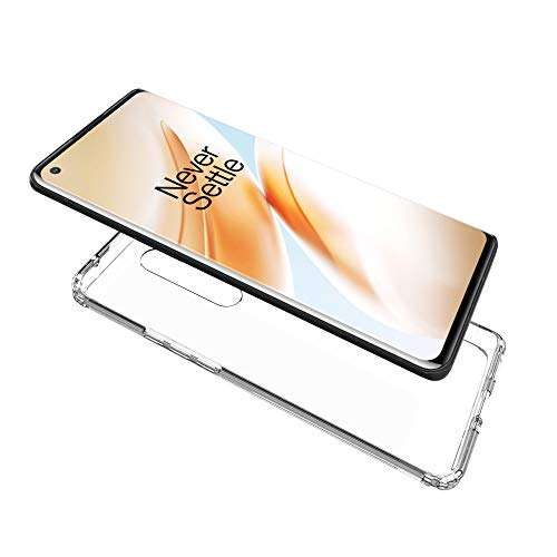 CoverON Slim TPU for OnePlus 8 Case T-Mobile, Flexible Soft Phone Cover - Clear 2
