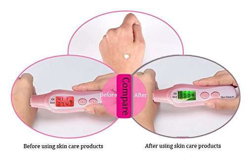 LCD Digital Facial Skin Moisture Oil Sensor Tester Analyzer Fluorescer Detector Machine With LED Backlight Indicator 4
