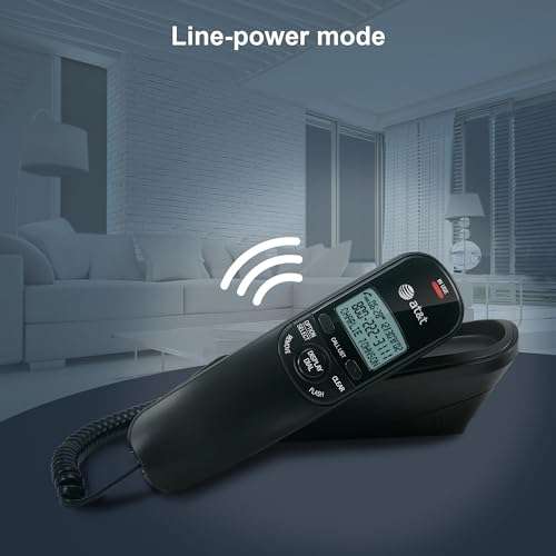 AT&T TR1909B Trimline Corded Phone with Caller ID, Black 5