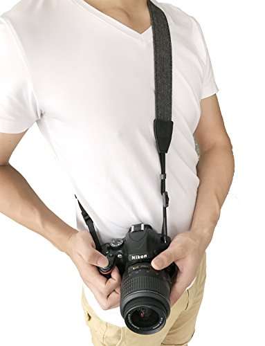 Alled XN01-0943 Neck Shoulder Belt Strap, Vintage Print Soft Colorful Camera Straps for Women/Men, All DSLR/Nikon/Canon/Sony/Olympus/Samsung/Pentax/Olympus, Black 4