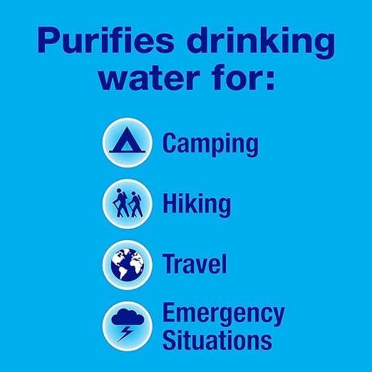 Potable Aqua Water Purification Tablets, Portable and Effective Water Purification Solution for Camping, Hiking, Emergencies, Natural Disasters and International Travel, Two 50ct Bottles, Blue 4