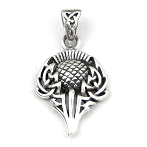 Scottish Spirit of Alba Thistle Celtic Knot Art Sterling Silver Pendant by Courtney Davis 4