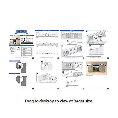 Architectural Products 10 Foot (120 inch) Mini Barn Door Hardware 2-Piece Kits for Double Cabinet Doors Top Mount Design in Oil Rubbed Bronze FSDH-TOPMT-OB-10-DD trimmable Down to 115" 4