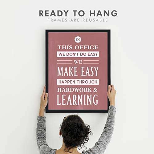 Chaka Chaundh - Office Quotes Frames - Motivational Quotes Wall Frames for Office - Office Business Quotes Wall Frame - Office Quotes Poster -Team Work & Hard Work Quotes Wall Framed Posters - (13.6 X 10.6 Inches) 4