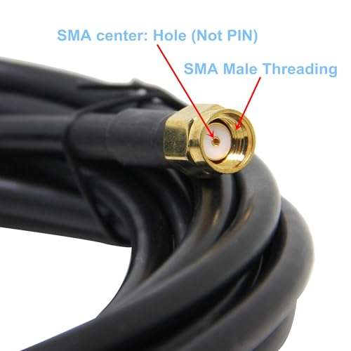 Ancable Low Loss N Male to RP-SMA Female Coax Cable for 2.4 GHz Wireless Network 1M (3.3-Feet) 3