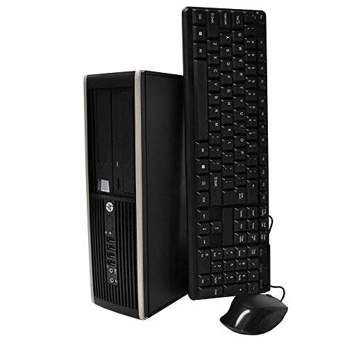 HP Elite Desktop PC, Intel Core i5 3.1 GHz, 8 GB RAM, 1 TB HDD, Keyboard/Mouse, WiFi, 19in LCD Monitor (Brands Vary), DVD-RW, Windows 10 (Renewed) 1