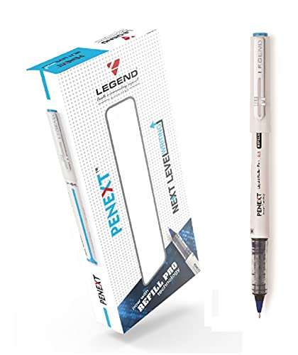 LEGEND PENEXT Liquid WATERPROOF Roller Pen (Plastic) Black 0.5mm Needlepoint (Pack of 5 pcs) Black Ink 3