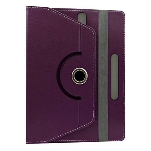Acm Rotating Leather Flip Case Compatible with Datawind Moregmax 4g7 4g Tablet Cover Stand Purple 3