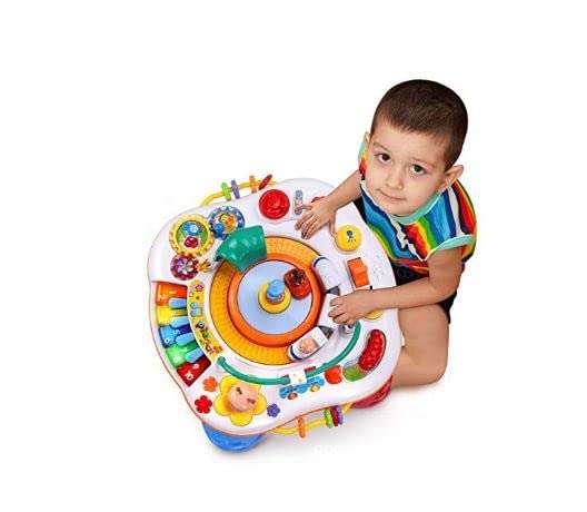 NYTRYD Musical Railway Learning Table Toys of Multi-Function Educational Game Activity Table, Discover & Play Piano Keyboard Learning Toys for Baby Infant Toddlers Kids 10 Month Years Old and Up 6
