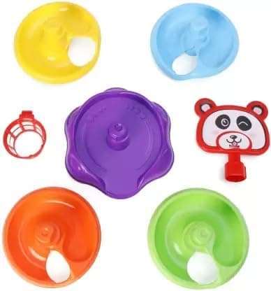 TOYXIITY MALL Animal Ball Tower Toy 5 Layer Ball Drop and Roll Swirling Tower for Baby, Stacking Balls with Spiral Track (Medium) Multicolour + Free Assured Gift Inside 5