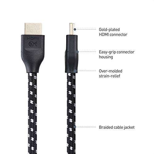 Cable Matters 3-Pack 48Gbps Ultra HD 8K HDMI Cable (Braided 8K HDMI Cable) with HDR for PS5, Xbox Series X/S, RTX3080 / 3090, Apple TV, and More - 2m, 6.6 Feet 5