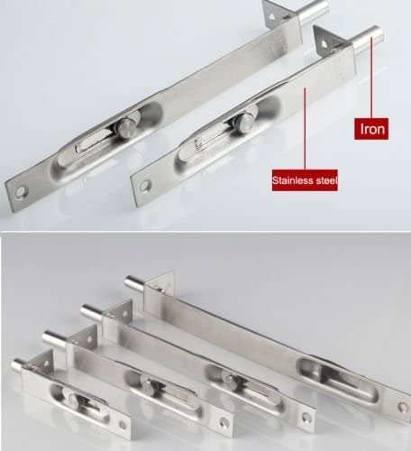 UHPPOTE Stainless Steel Door Gate Bolt Latch Lever Action Flush Slide Lock Bolt (4 inch/Pack of 2) 3