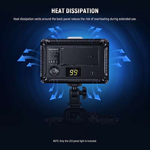 Neewer Dimmable 176 LED Video Light with 2-Pack 2600mAh Li-ion Battery and Dual USB Battery Charger Lighting Kit for Canon, Nikon and Other Digital SLR Cameras for Photo Studio Video Shooting 6