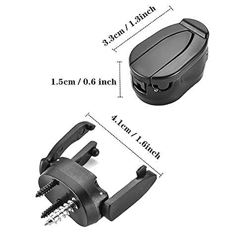 Vanknono 6 Pcs Golf Ball Pick Up Retriever Grabber, Foldable Golf Ball Pick Up Claw Sucker Put On Putter Grip 2