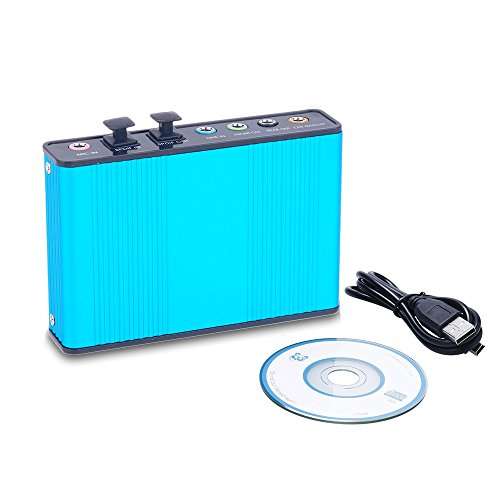 Sound Card,Ebetter USB 2.0 External Sound Card 6 Channel 5.1 Surround Adapter Audio S/PDIF f Optical Audio Sound Card Adapter for PC Laptop Recording Compatible 1