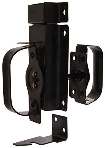 Hardware Essentials 852505 Hardware Essentials Black Swinging Door Latches - for 3/4" to 2-1/4" Door