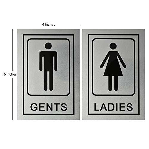 Buzz cool Gents Ladies signage Self Adhesive sticker for Washroom Toilet Restroom Glass Doors Wooden Doors Offices Hospitals Mall and Business Sign Stickers 2
