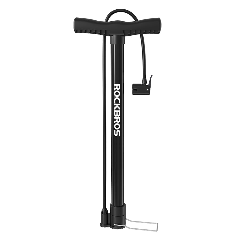 Rockbros High-Pressure Bicycle Pump | 140 PSI Air Inflator for Bikes, Cars, and More | Sturdy Steel Build | Fast Inflation - Made for India