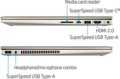 HP Pavilion x360 2-in-1 Convertible Business Laptop, Core i5-1135G7 Up to 4.2GHz, Windows 11 Pro, 16GB RAM 1TB SSD, Fingerprint Reader, Backlit Keyboard, 32GB Tela USB Card, Warm Gold, 14-14.99 in 5
