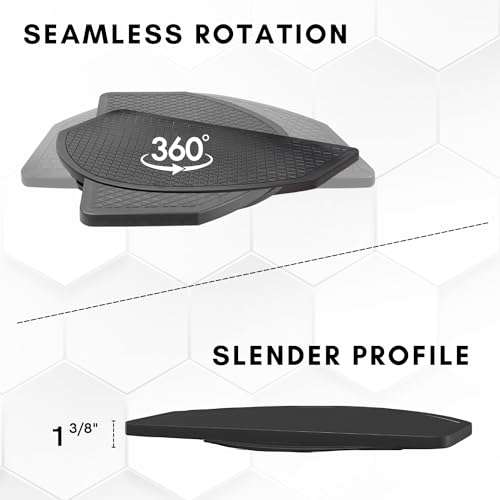 LapWorks 21 Inch Rotating TV Swivel Stand - Heavy Duty Turntable Base with Stainless Steel Ball Bearings - Universal 360 Degree Swivel Base for Monitors and TVs up to 200 lbs 5