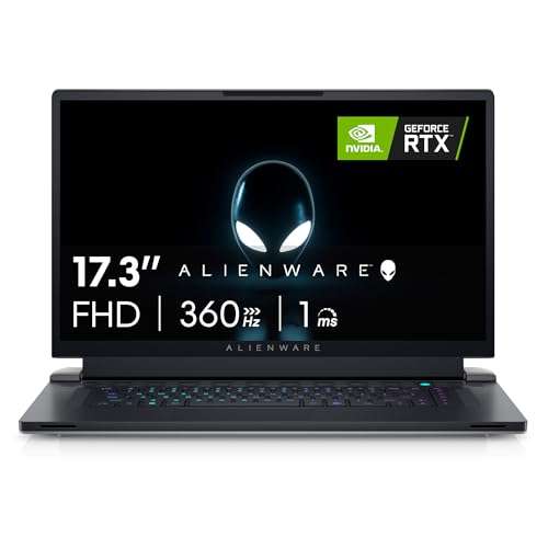 Alienware X17 R2 VR Ready Gaming Laptop - 17.3-inch FHD 360Hz 1ms Display, Core i7-12700H, 16GB RAM, 1TB SSD, NVIDIA GeForce RTX 3070Ti 8GB GDDR6, Bluetooth, Wi-Fi 6, USB-C, Windows 11 Home - White 1