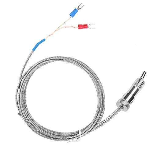 Thermocouple-Keenso Bayonet Compression Spring Type K Thermocouple Temperature Sensor Wire 0-400℃(3m) 5
