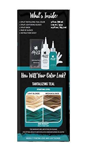 Splat | Tantalizing Teal | Original Complete Kit | Semi-Permanent Hair Dye | Vegan & Cruelty-Free 2