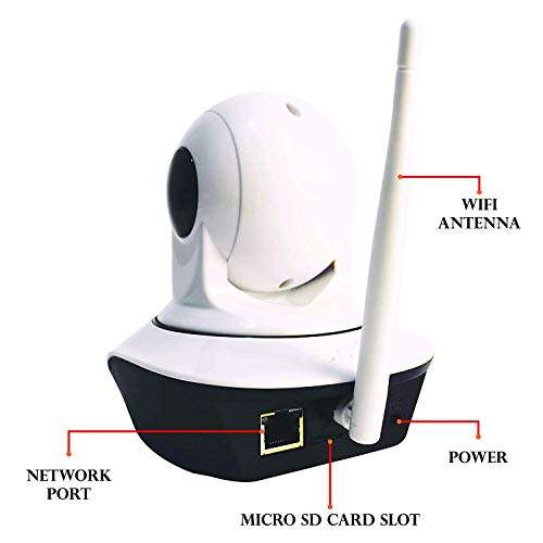 spydo Imported from China Wireless HD IP WiFi CCTV Indoor Security Camera (Support Upto 128 GB SD Card) (White Color) Model:D8810 3