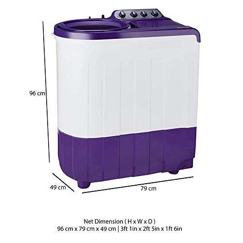 Whirlpool 7.5 kg 5 Star Semi-Automatic Top Loading Washing Machine Appliance (ACE SUPER SOAK 7.5, Coral Purple, Supersoak Technology) 2