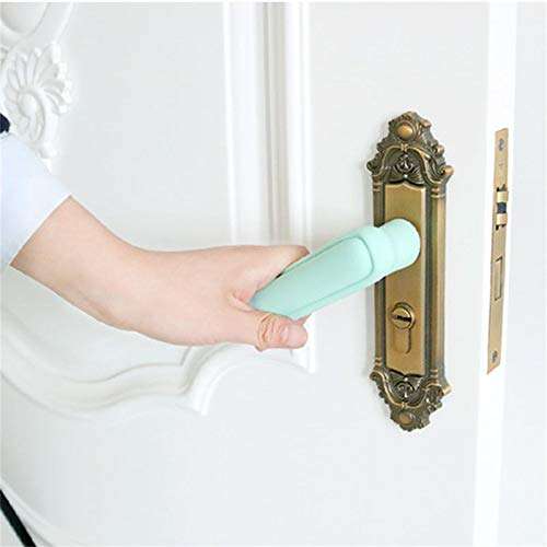 2 Pieces, Door Handle Protective Cover, Anti-Collision Pad, Door Lock, Silicone Door Handle, Gloves, Window Door Handle, Anti-Collision (Beige) 3