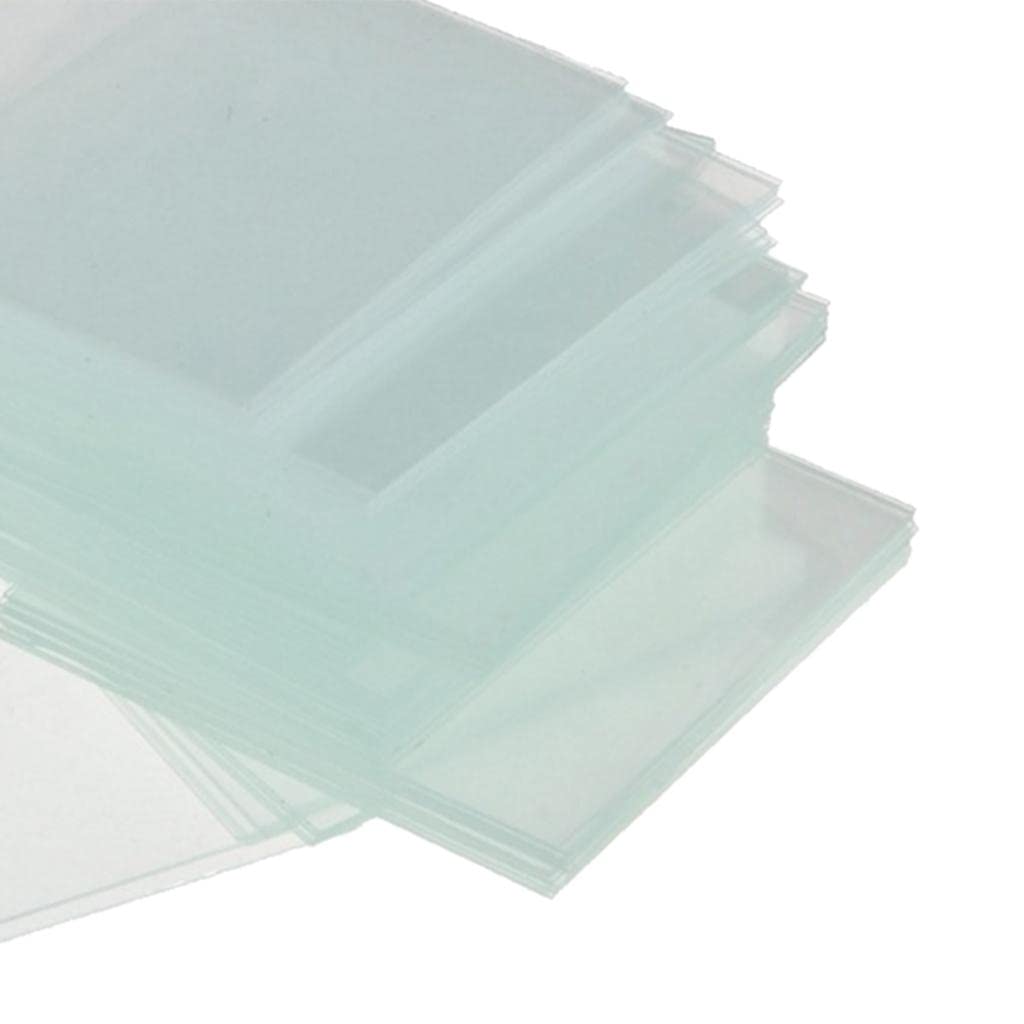 Big Shoppe 50Pieces Microscope Slide Cover Slips 18mm x 18mm Square Cover Glasses 3