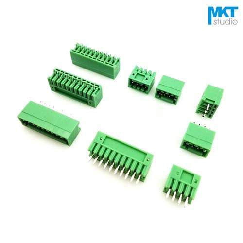 Davitu 100Pcs 2.5mm Pitch Straight Pin Male Pluggable Screw Wire Terminal Block Connector 2P 3P 4P 5P 6P 7P 8P 9P 10P - (Pins: 10P)