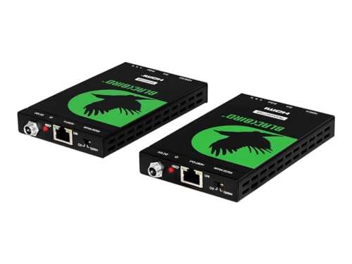 Monoprice 4K Pro HDBaseT Extender Kit, IR, 70 Meters with PoC, Over Cat6, RS232, HDCP 2.2, Black - Blackbird Series 2