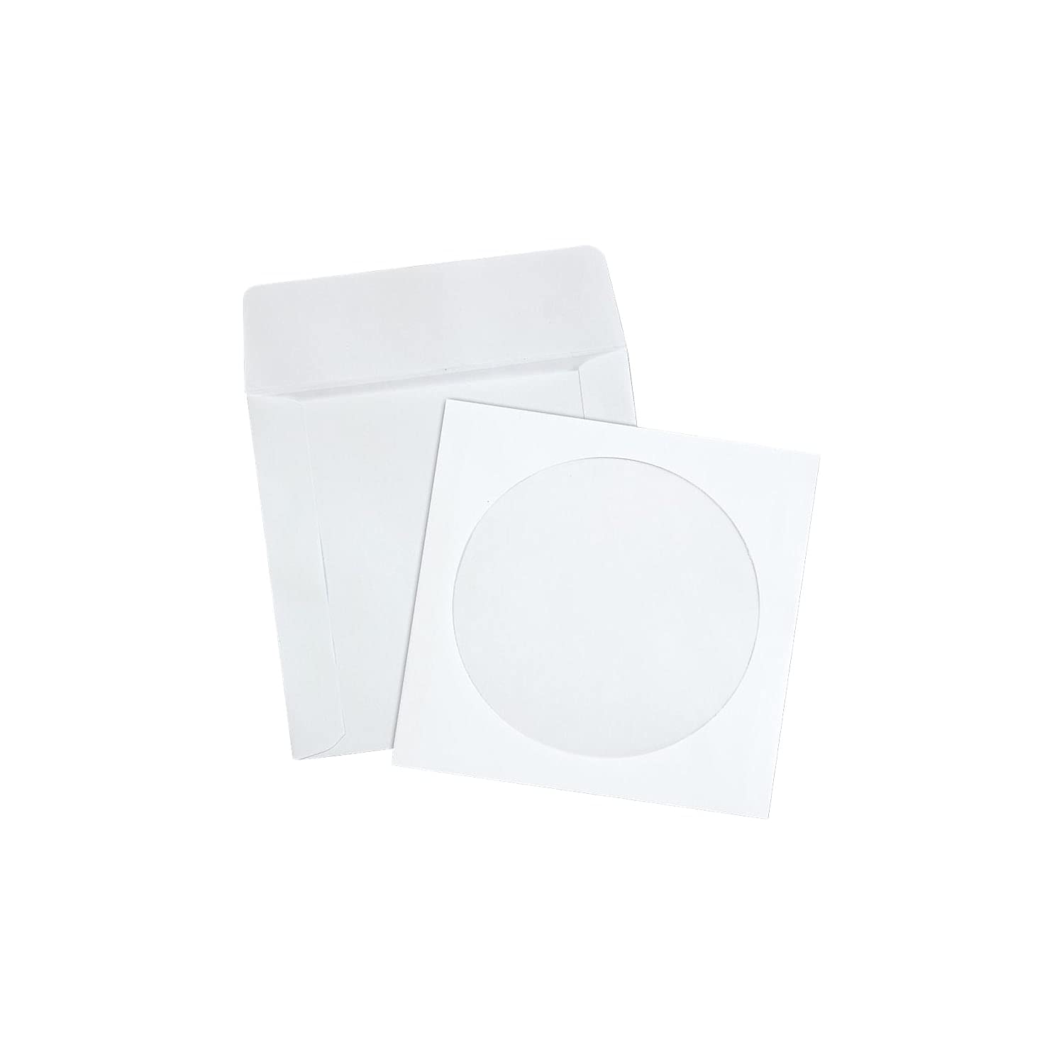 Quality Park 62903 CD/DVD Sleeves, Ungummed, 5-Inch x 5-Inch , White, 100/Box 3