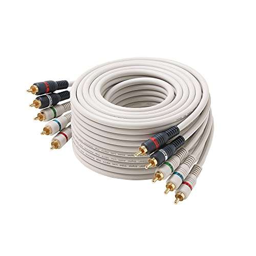 STEREN Component Video Cable - 12 Ft RCA Cable - DVD Cables to Connect to The TV - Component Cables - 5 RCA Cable - RCA to Component - 5 RCA Component Video and Audio Cable - 3.6 Meters 254-612IV 1