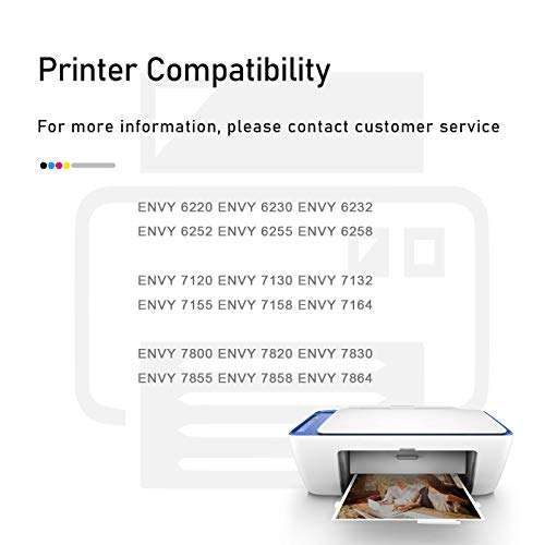 ESTON 64XL Remanufactured Replacements for HP 64XL 64 XL Black & Tri-Color Ink Cartridges, 4 Pack (N9J91AN N9J92AN) for HP Envy Photo 6252 6255 6258 7155 7158 7164 7855 5