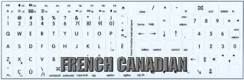 Apple French Canadian Non-Transparent Keyboard Stickers ON White Background for Laptop, Desktop and Notebook 3