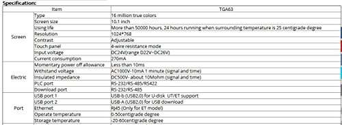 GOWE 10.1 inch HMI Touch Screen 1024 * 768 USB Port 2Com TGA63-UT with Free Software & Programming Cable 4