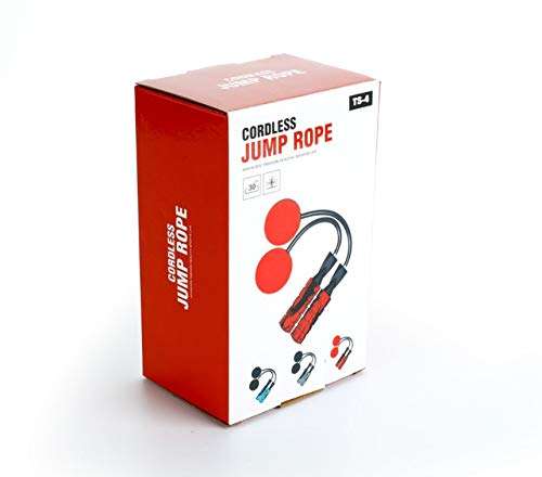 Ropeless Jump Rope and Exercise Resistance Band Set, At Home Workout Gym Equipment for Men and Women, Smooth Cordless Skipping Rope, Durable Elastic Stretch Band, Portable Travel Training Kit 6